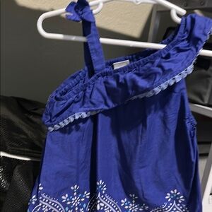 Kids Blue off shoulder Sleeveless Top